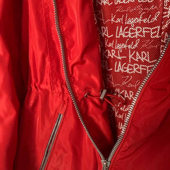 Red Karl Lagerfeld Windbreaker/Rain jacket - Picture 2 of 5